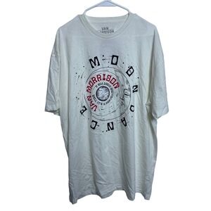 Van Morrison Moondance Graphic‎ T-Shirt Mens XXL Cream 1970 Album Rock Band Tee